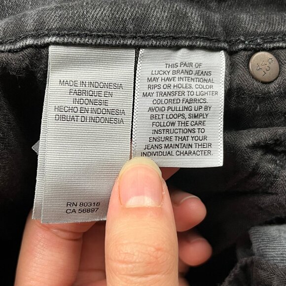 Lucky Brand Brooke Legging Jean Size 12/31 Black Wash Charcoal Skinny Leg - Picture 11 of 16